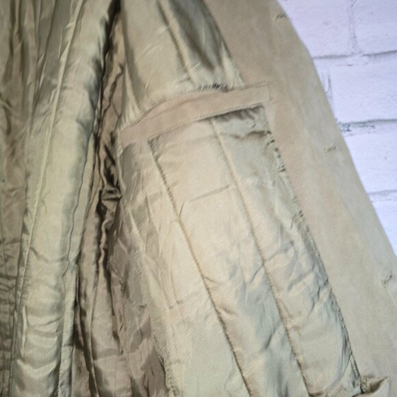 J CREW BARN STYLR JACKET SIZE LARGE DRAB GREEN LINED BUTTON-UP BARN COAT EUC - Picture 8 of 11